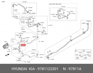 колпачок трубки кондиционера!\ Hyundai, KIA 9781122301 HYUNDAI