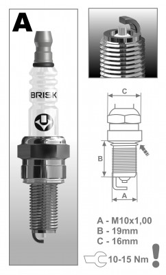 Свеча зажигания SILVER AR10S (1517) AR10S BRISK