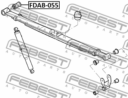 Втулка задн рессоры передняя FORD F150/F250/F350 2004-2014 FDAB-055 FDAB-055 FEBEST