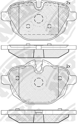 Колодки задние (BMW 5 F10/F11/X3 F25/Z4 E89 2.0-3.0 10-) PN0546 PN0546 NIBK