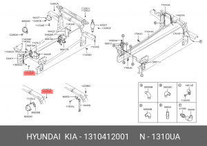 Гайка HYUNDAI Accent (03-) сход-развала болта регулировочного OE 1310412001 HYUNDAI KIA