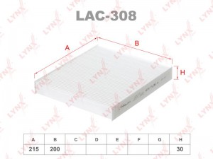Фильтр салона LAC-308 LYNXAUTO
