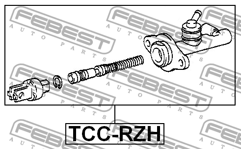 Цилиндр сцепления главный TOYOTA HIACE VAN 1989-2006 TCC-RZH TCC-RZH FEBEST