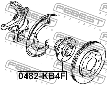 Ступица в сборе передняя MITSUBISHI L200 15- 0482-KB4F 0482-KB4F FEBEST