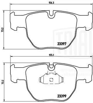 Колодки тормозные дисковые передние с датчиком PF4252 TRIALLI