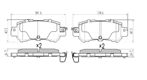 колодки дисковые задние!\ Mazda CX-5 2.0/2.0D 11> FBP-1878 FREMAX