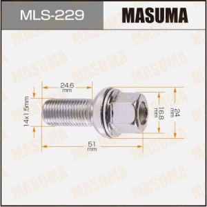 Болт колеса М14х1.5х27 сфера ключ 17мм VW Amarok (16-) MASUMA MLS-229 MASUMA