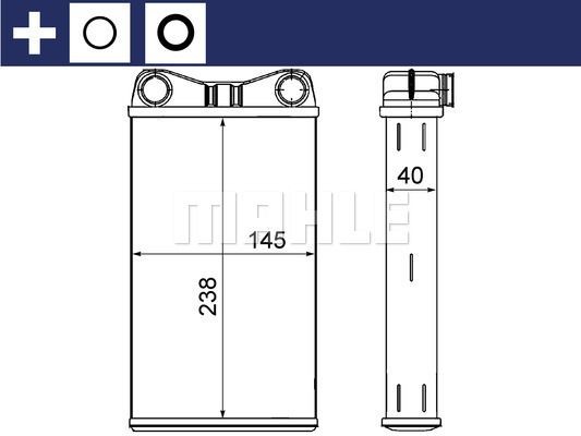AUDI A4 размеры : 240 x 150 x 42mm AH 7 000S MAHLE KNECHT