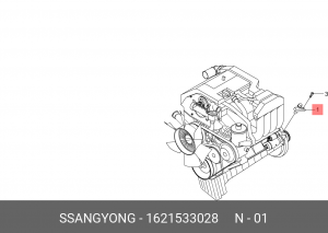 Датчик положения коленвала SSANGYONG Actyon (06-),Kyron (05-),Actyon Sport (06-) 1621533028 SSANG YONG