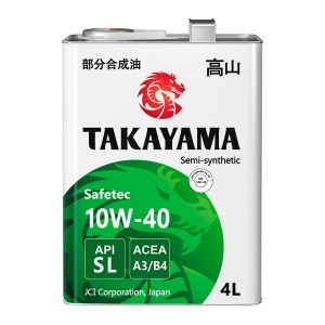 Масло моторное TAKAYAMA Safetec A3/B4 10W40 п/синт.4л 605591 TAKAYAMA
