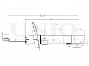 Амортизатор газовый передней подвески SAB-10628 UNIO