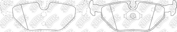 Колодки тормозные BMW 3 (E36,E46),Z3,Z4 (E85) (98-) задние (4шт.) NIBK PN0014 NIBK