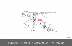 Подшипник ступицы передний NISSAN 40210-95F0A 4021095F0A NISSAN