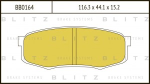 Колодки тормозные дисковые задние TOYOTA Land Cruiser 80/Land Cruiser Prado 90,1 BB0164 BLITZ