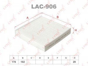 Фильтр салона LAC-906 LYNXAUTO