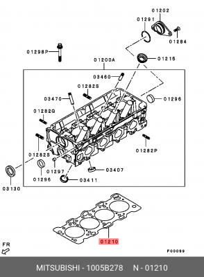 прокладка ГБЦ!\ Mitsubishi L200/L300/Pajero 2.4 4G64 13> 1005B278 MITSUBISHI