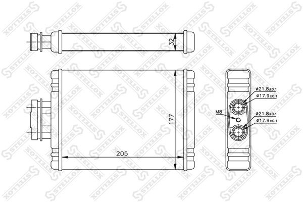 радиатор печки!\ VW Polo all 02> 10-35114-SX STELLOX