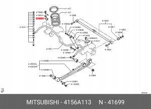ВТУЛКА СТАБИЛИЗАТОРА ЗАДНЕЙ ПОДВЕСКИ 4156A113 4156A113 MITSUBISHI