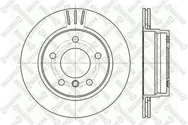 диск тормозной задний!\ BMW E36/E46 1.6-2.0D M47/M50/M52 98>, Brilliance 6020-1535V-SX STELLOX