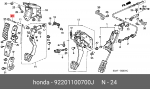 92201100700J Болт 10х70 92201100700J HONDA