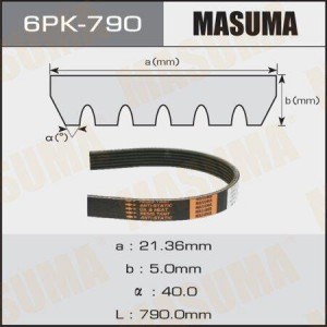 ремень поликлиновой! 6PK790\ Nissan 6PK-790 MASUMA