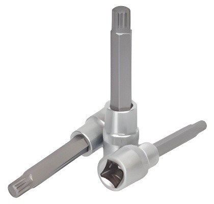 Головка торцевая с битой 1/2" Spline M8 "АвтоDело" (L=100 мм.) 39608 AVTO DELO