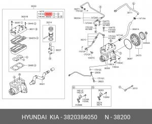 Комплект прокладок компрессора UNIVERSE D6CВ 3820384050 HYUNDAI KIA