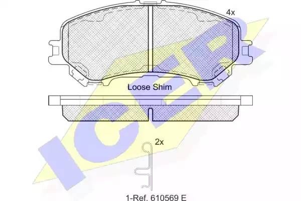 182181 колодки дисковые передние!\ Nissan Qashqai 1.6/2.0/1.5dCi/1.6dCi 13> 182181 ICER