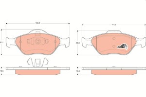 FORD FUSION (02>)/ MAZDA2 (03-06) GDB1419 TRW