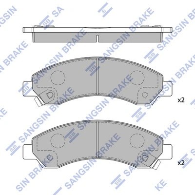 Колодки тормозные GREAT WALL Hover 3 (09-),5 (10-) передние (4шт.) SANGSIN SP2088 SANGSIN
