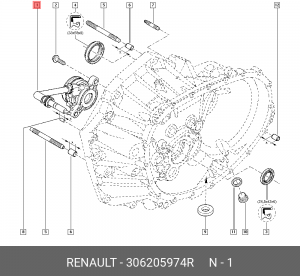 цилиндр сцепления главный!\ Renault 306205974R RENAULT