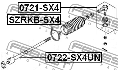 Наконечник рулевой 0721-SX4 0721-SX4 FEBEST