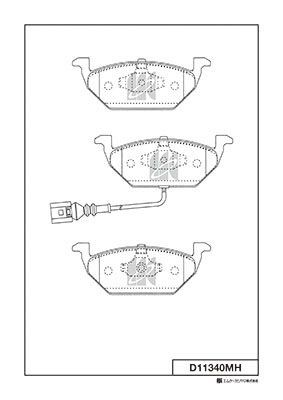 Колодки тормозные дисковые  AUDI A2 (8Z0) D11340MH D11340MH MK KASHIYAMA