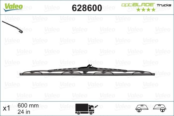 Щетка стеклоочистителя 600 мм 600 мм # Opti Blade 628600 VALEO PHC