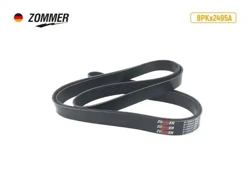 Ремень 2495 (8PK) генератора дв. Cummins ISF 2.8L ГАЗель Бизнес (под кондиционер 8PKX2495A ZOMMER