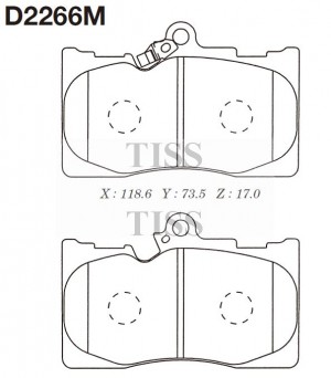 Колодки тормозные дисковые пер. Lexus GS 300,430 05- D2266M D2266M MK KASHIYAMA