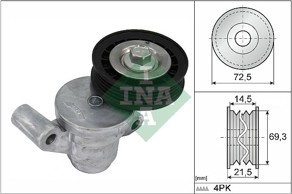 Натяжитель ремня FORD MONDEO V, S-MAX II 2.0 ECOBOOST 534070510 534070510 INA