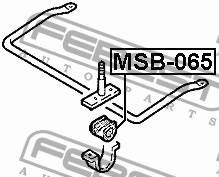 Втулка стабилизатора MITSUBISHI CANTER FA/FB/FE 1980-2015 MSB-065 MSB-065 FEBEST