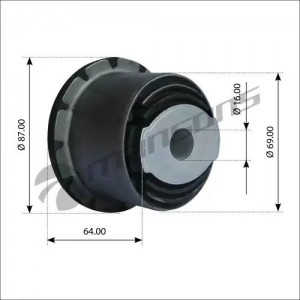 Сайлентблок стабилизатора кабины D=69mm/d=16mm/H=64mm MB ACTROS/AXOR 700.195 MANSONS