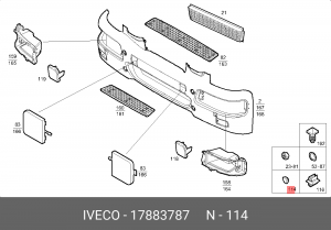 РЕЗИНОВАЯ ПРОБКА 17883787 IVECO