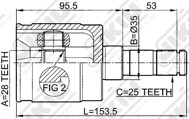 ШРУС JC28032 JC28032 JIKIU