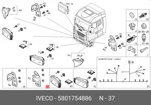 БОКОВОЙ ФОНАРЬ 5801754886 IVECO
