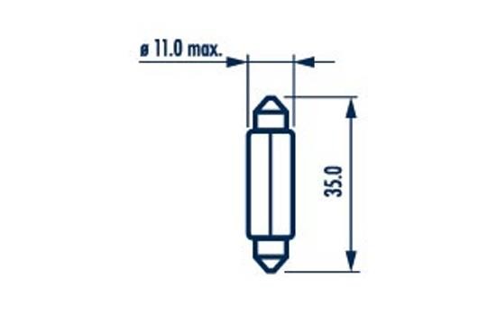 Лампа 12V C5W SV8.5 блистер (2шт.) Festoon NARVA 171254000 NARVA