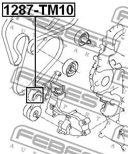 Ролик натяжной HYUNDAI SANTA FE (CM) 2006-2012 1287-TM10 1287-TM10 FEBEST