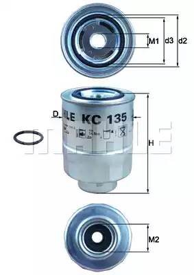 Фильтр топливный KC135D KC135D MAHLE KNECHT