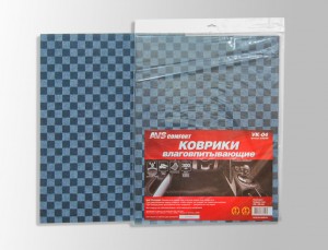 коврики влаговпитывающие! VK-04, 50х38 см., 'клетка', 2 шт.\ A78249S AVS