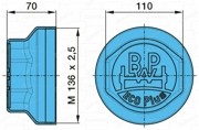 Крышка ступицы M 136 x 2,5 / H 70 / SW 110; ECO Plus 0321225310 BPW