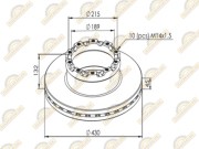 Диск тормозной SAF на B9-22K01 160050086 SONDER