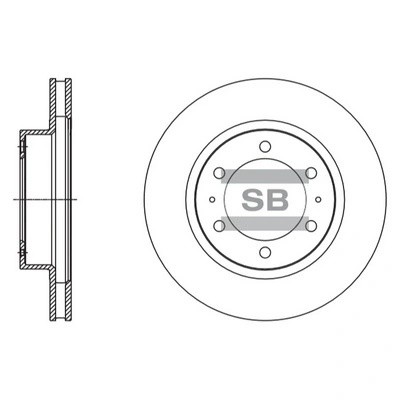 Диск тормозной TOYOTA Land Cruiser Prado (10-) передний (1шт.) SANGSIN SD4098 SANGSIN