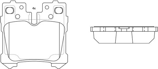 Колодки дисковые LEXUS LS 4.6 2006 - по LEXUS LS 5.0 2007 - по LEXUS LS 4.6 2008 BP21844 SB NAGAMOCHI